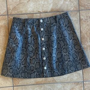Python miniskirt - A line - Snake Print short Skirt